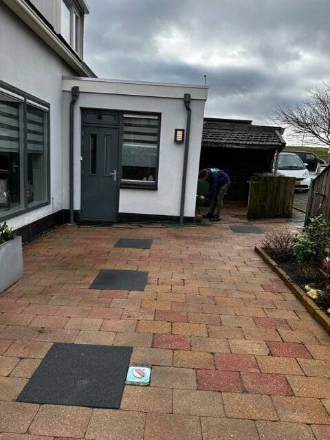 Bestrating borstelen – Maasdijk – tuinproject door Van Paassen Hovenier, foto 7